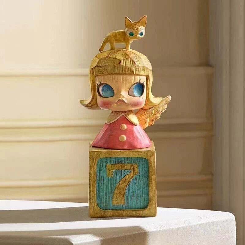 Single Box, POP MART Molly Anniversary Statues Classical Retro 2 Series Figures, Molly Blind Box Figures, Random Design Action Figures Collectible Toys Home Decorations, Holiday Birthday Gifts